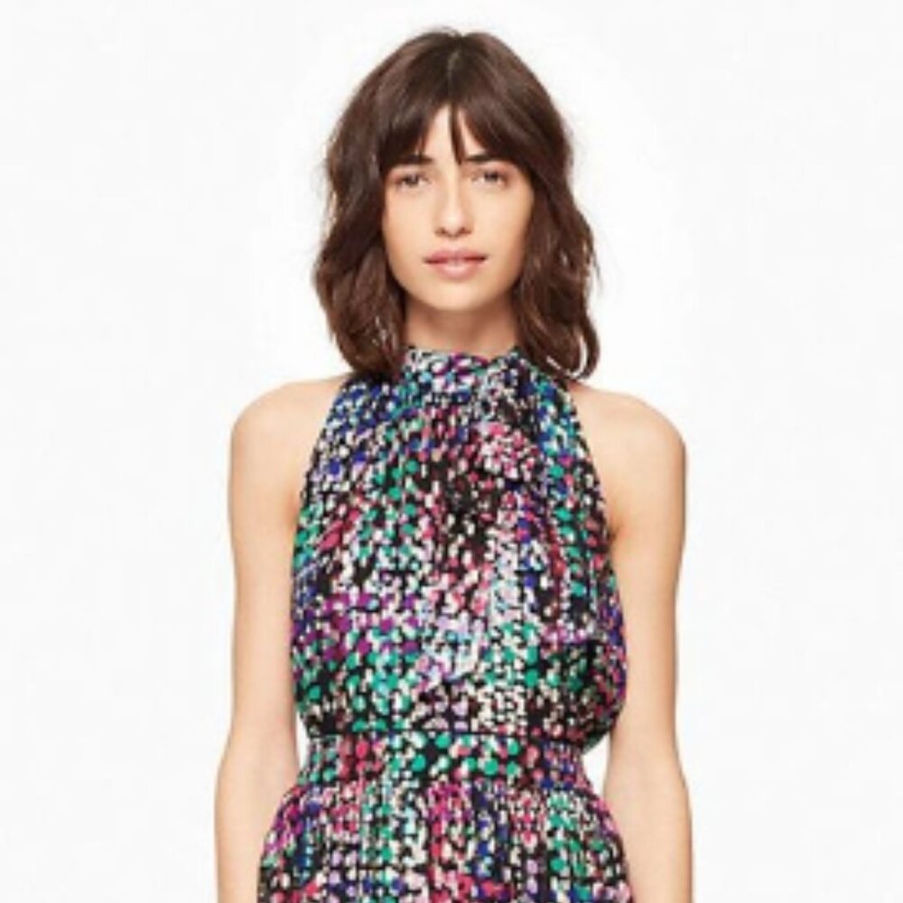 NWT Kate Spade Metallic MultiColor Dot Top